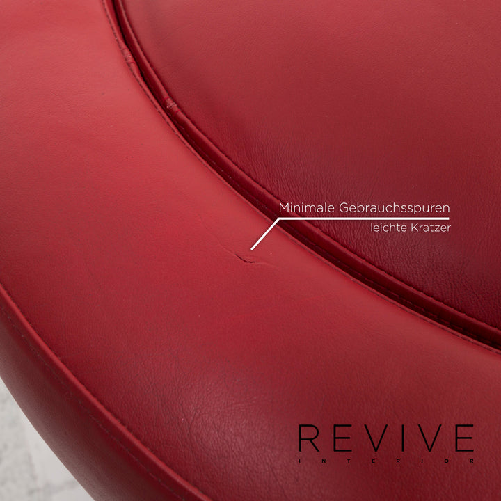 BoConcept Alpha Leder Hocker Rot #12995