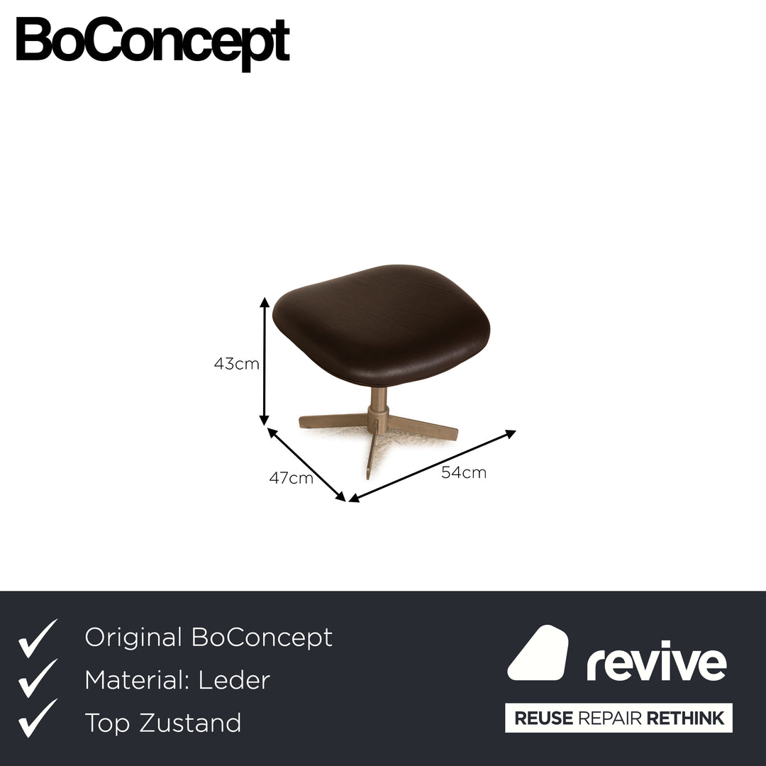 BoConcept Athena Relax Leder Hocker Braun Dunkelbraun