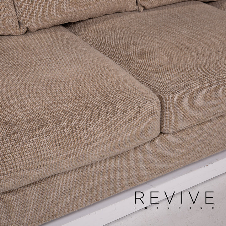 BoConcept Cenova Stoff Ecksofa Beige Sofa Couch #13853