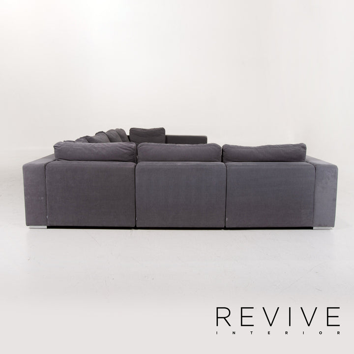 BoConcept Cenova Stoff Ecksofa Grau Sofa Couch #13463