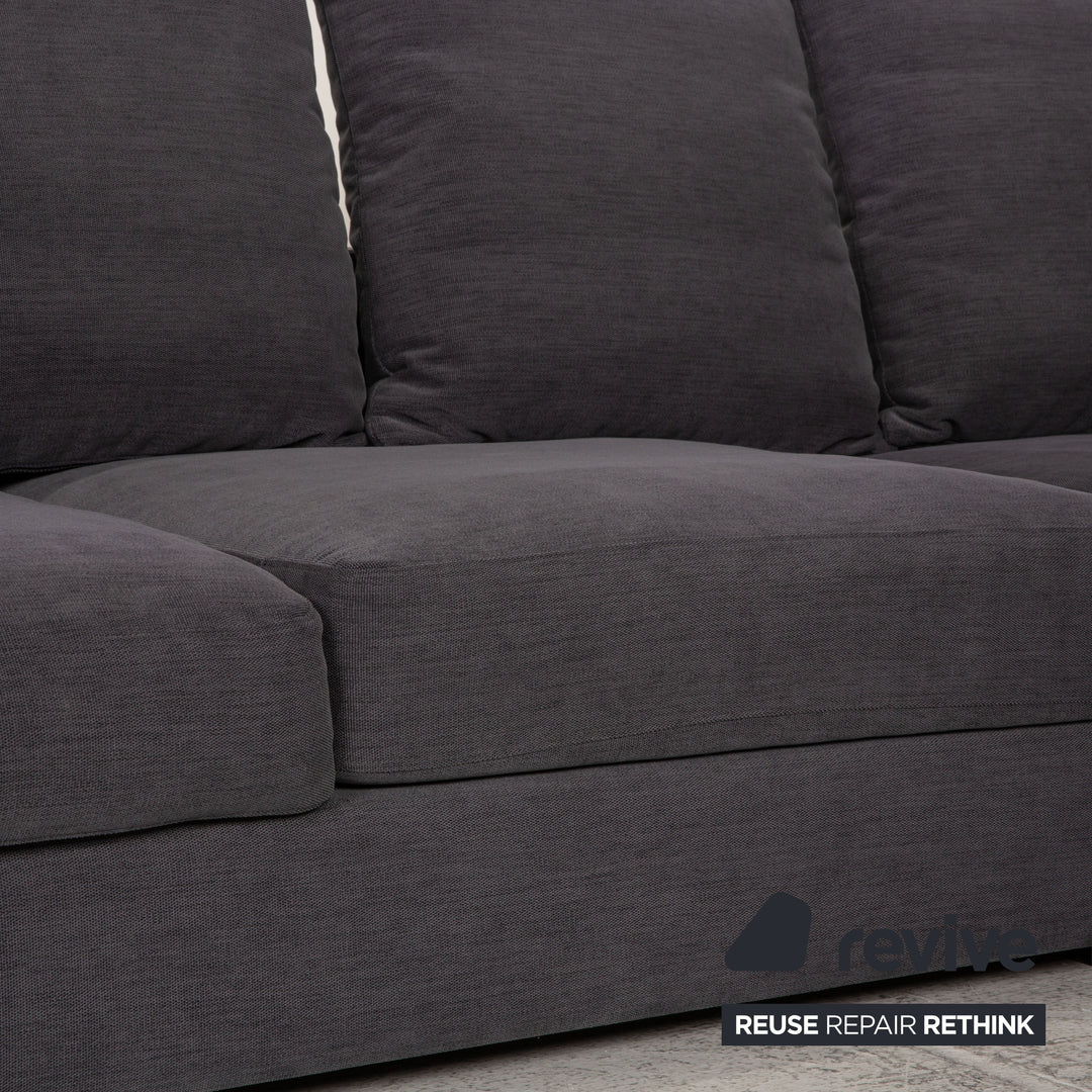 BoConcept Cenova Fabric Sofa Dark Gray Corner Sofa Couch