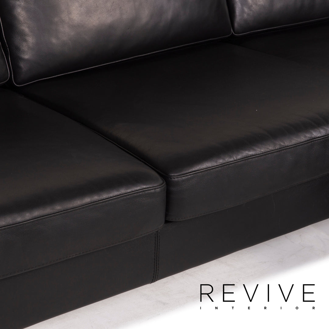 BoConcept Indivi Leder Sof Schwarz Ecksofa