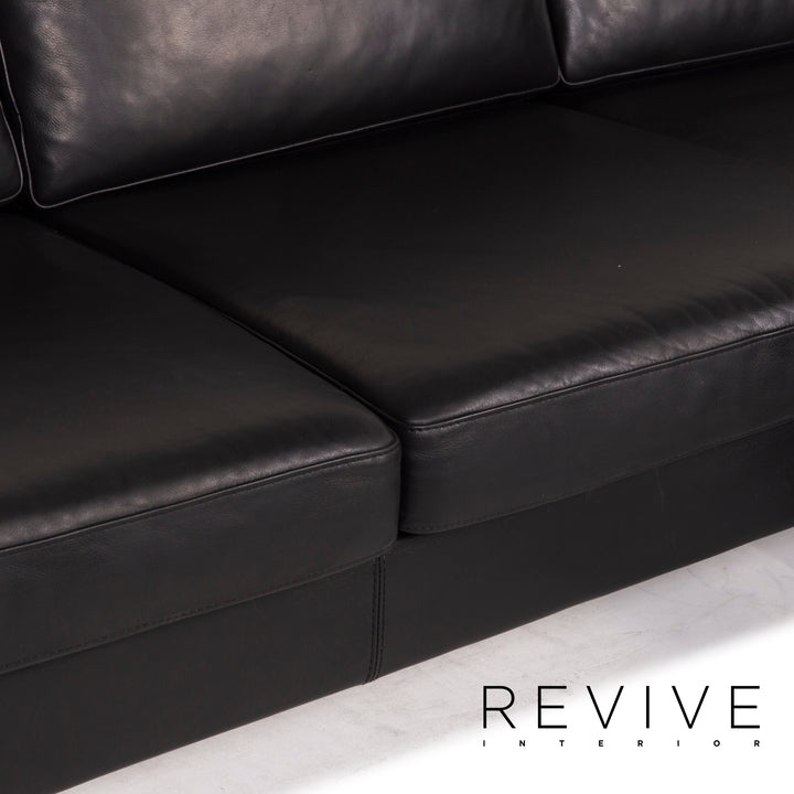 BoConcept Indivi Leder Sof Schwarz Ecksofa