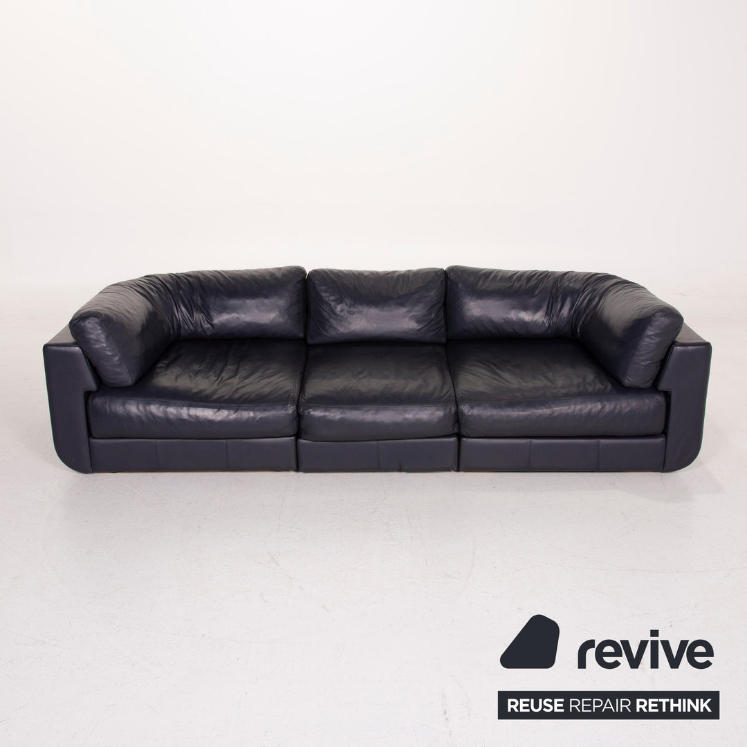 BoConcept Largo canapé en cuir bleu trois places #14676