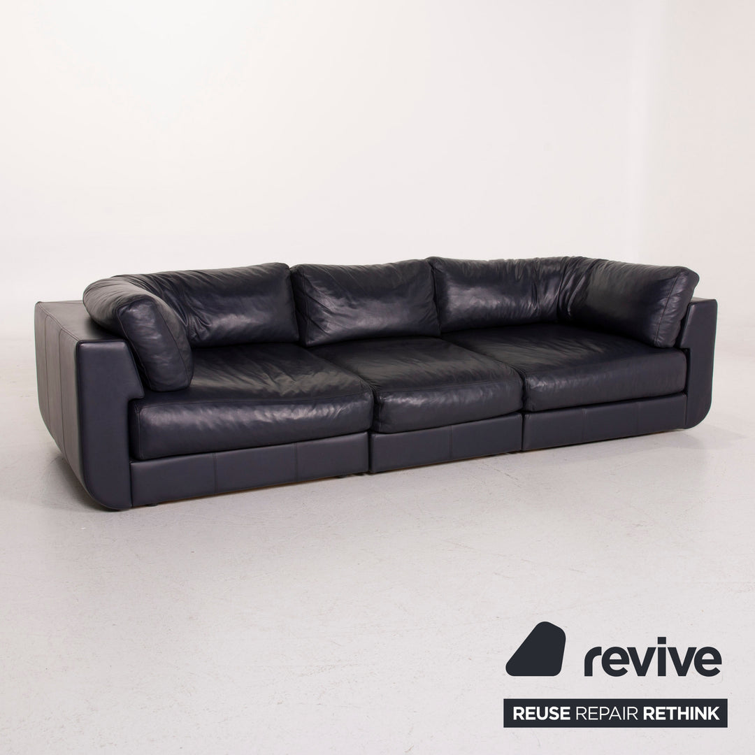 BoConcept Largo canapé en cuir bleu trois places #14676