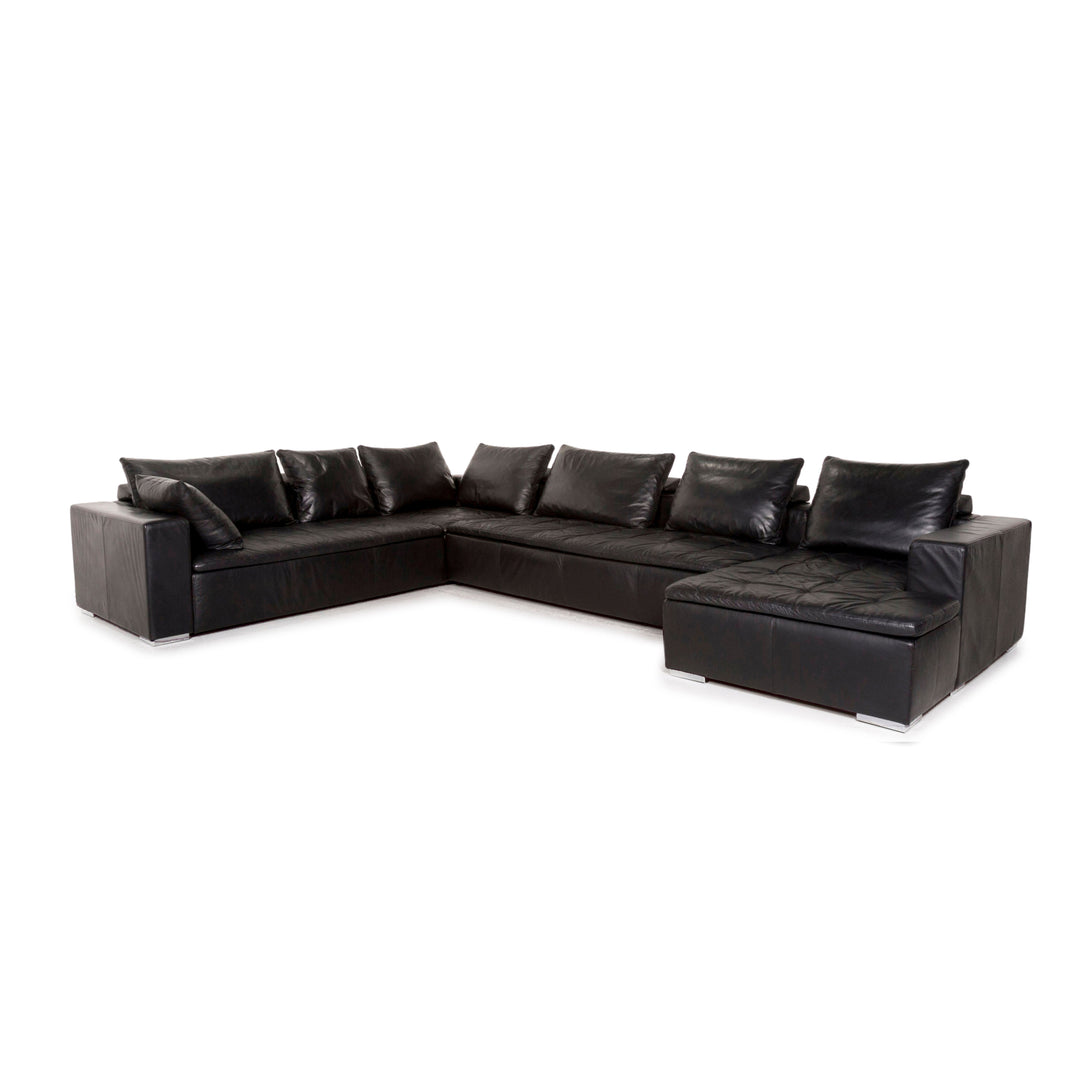 BoConcept Mezzo canapé d'angle en cuir noir canapé #12364