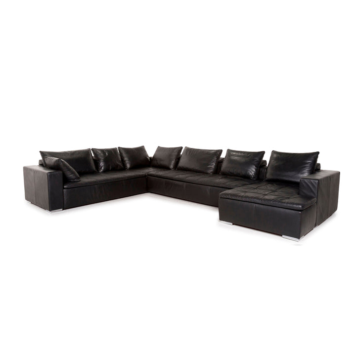BoConcept Mezzo canapé d'angle en cuir noir canapé #12364