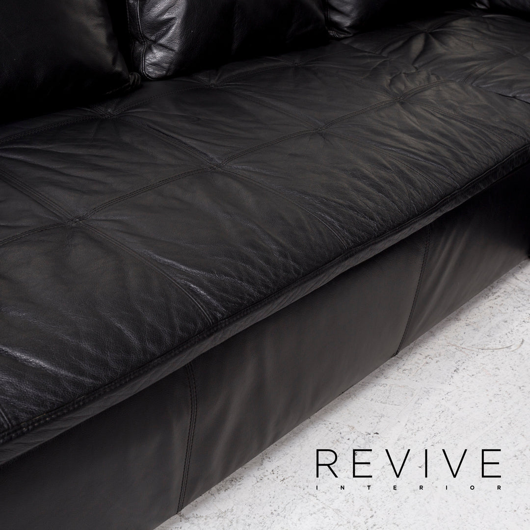 BoConcept Mezzo canapé d'angle en cuir noir canapé #12364