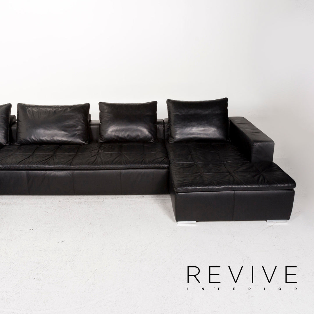 BoConcept Mezzo canapé d'angle en cuir noir canapé #12364