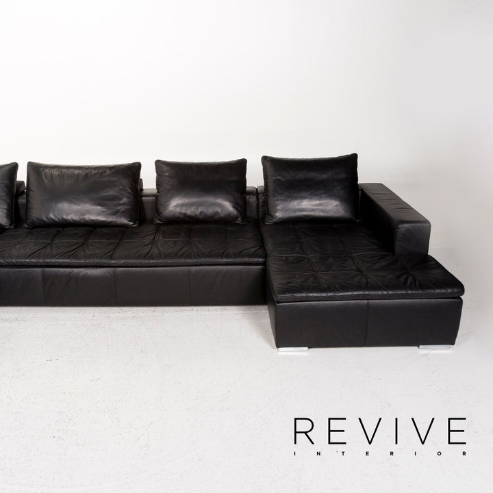 BoConcept Mezzo canapé d'angle en cuir noir canapé #12364