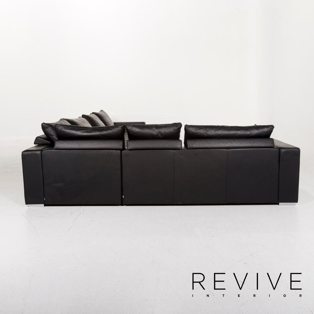 BoConcept Mezzo canapé d'angle en cuir noir canapé #12364