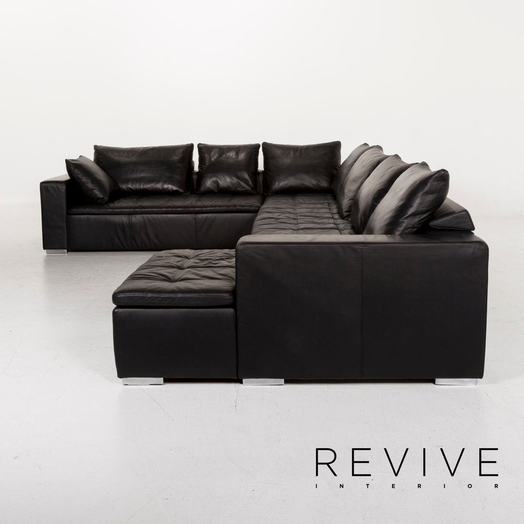 BoConcept Mezzo canapé d'angle en cuir noir canapé #12364