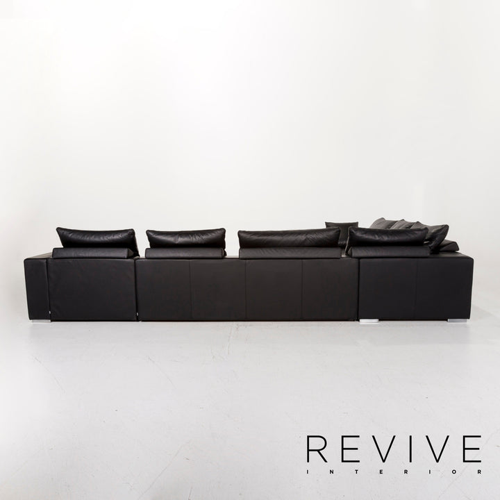 BoConcept Mezzo canapé d'angle en cuir noir canapé #12364