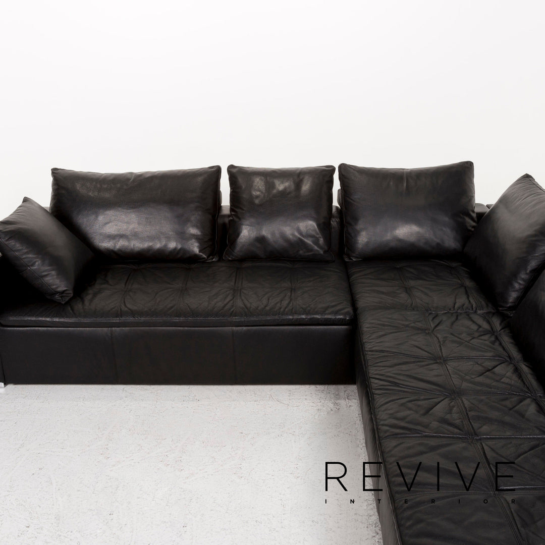 BoConcept Mezzo canapé d'angle en cuir noir canapé #12364