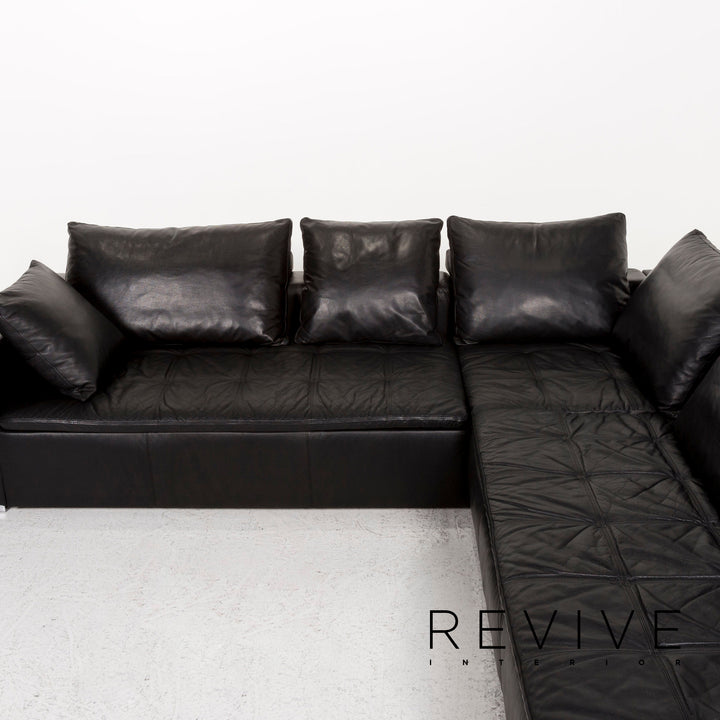 BoConcept Mezzo canapé d'angle en cuir noir canapé #12364