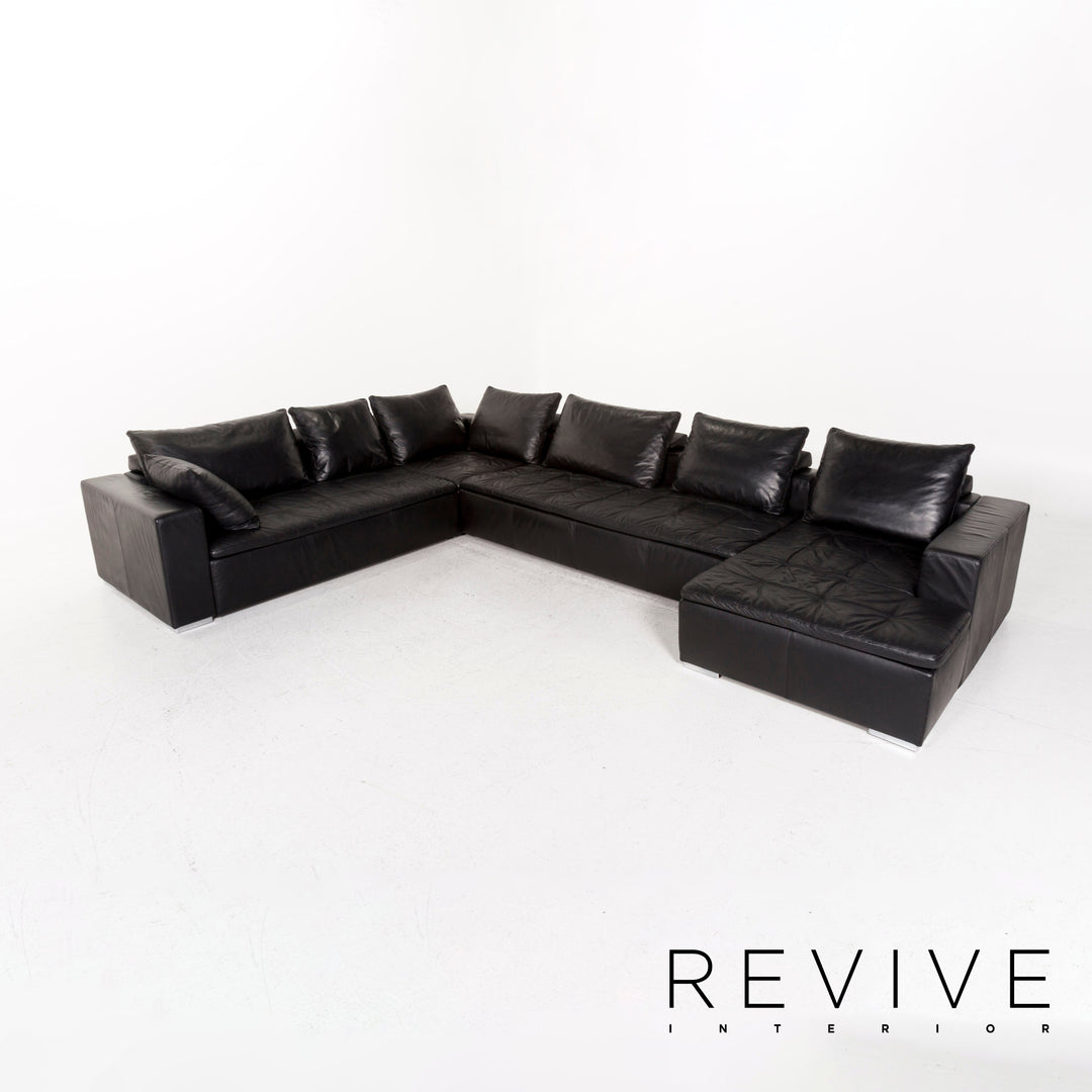 BoConcept Mezzo canapé d'angle en cuir noir canapé #12364