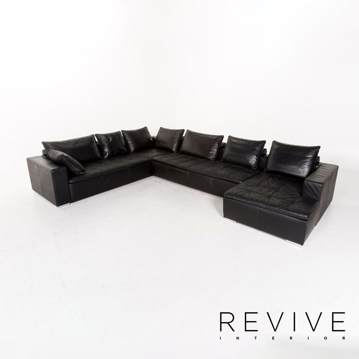 BoConcept Mezzo canapé d'angle en cuir noir canapé #12364