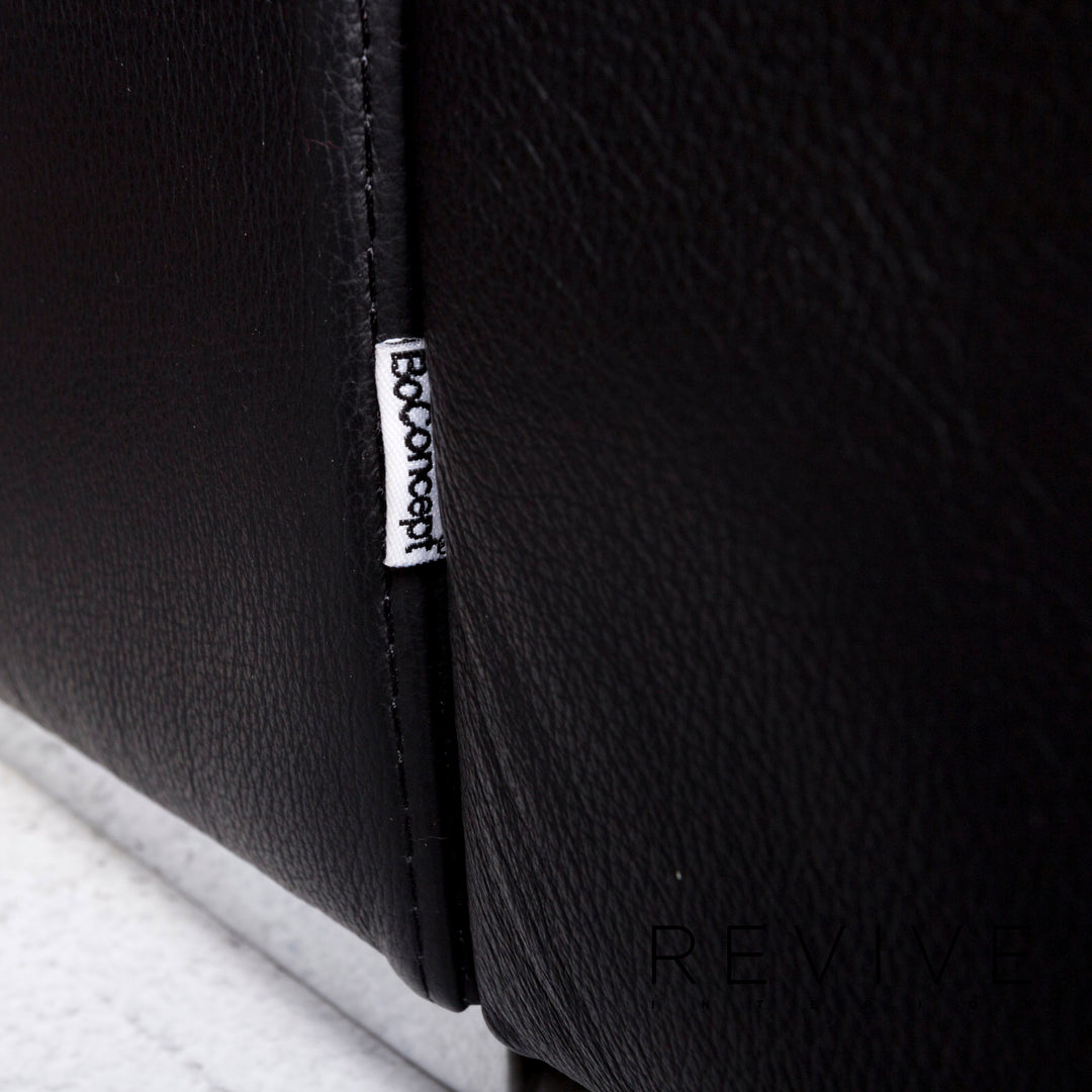 BoConcept Mezzo canapé d'angle en cuir noir canapé #12364