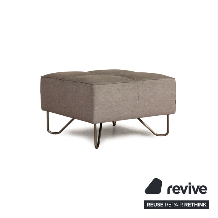 BoConcept Milos canapé en tissu gris canapé d'angle avec tabouret