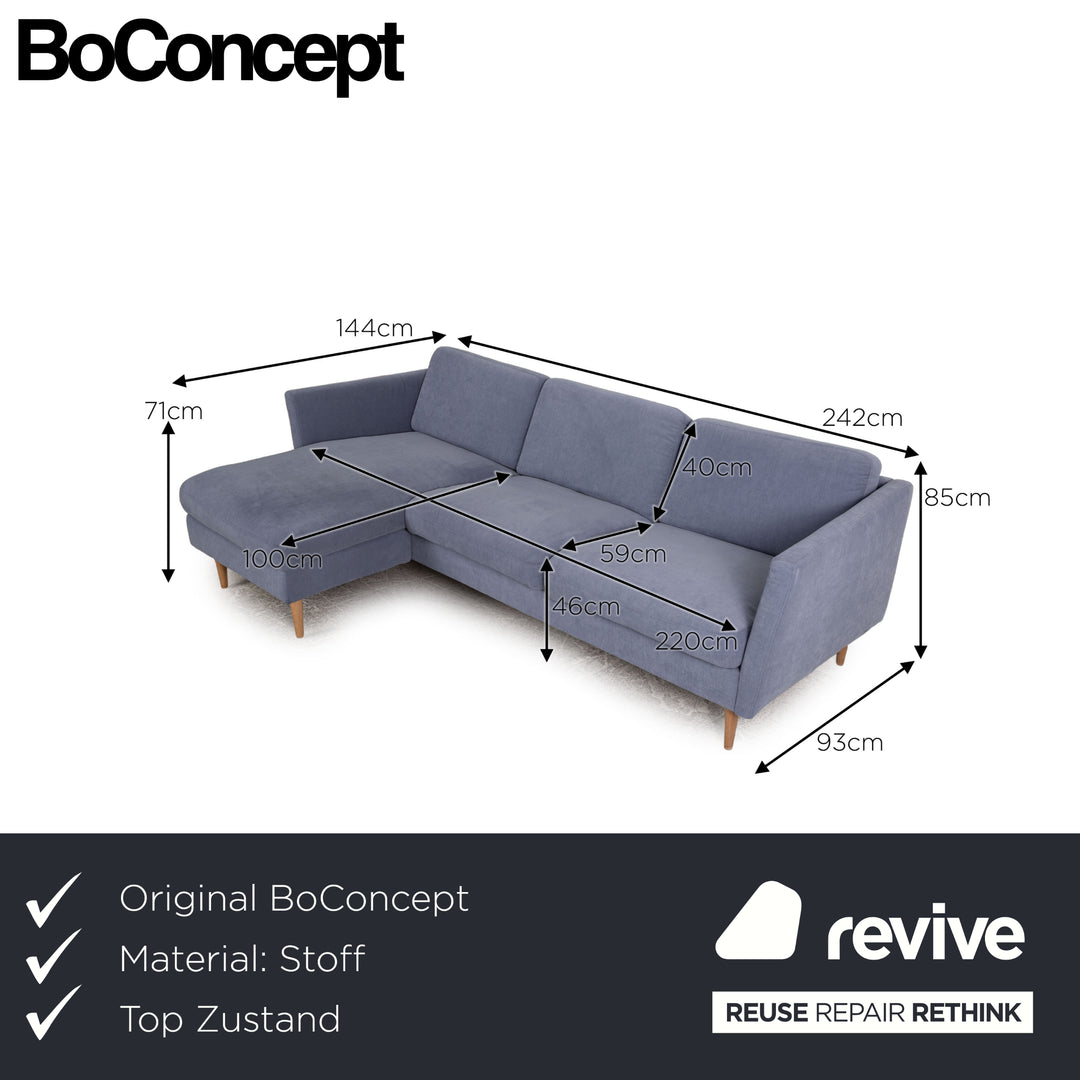 BoConcept Indivi fabric (FRISCO) corner sofa blue sofa couch