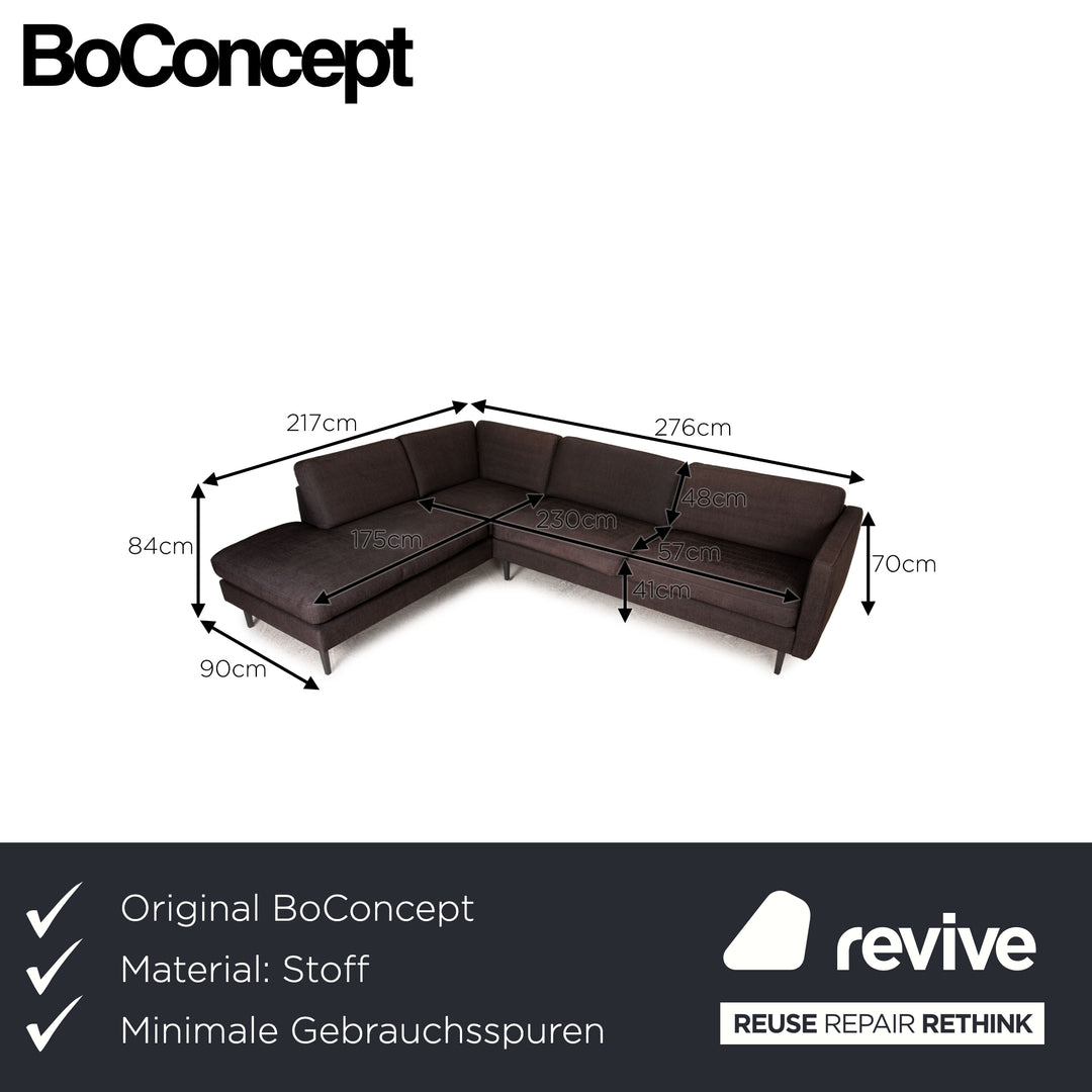 BoConcept Osaka canapé en tissu anthracite canapé d'angle