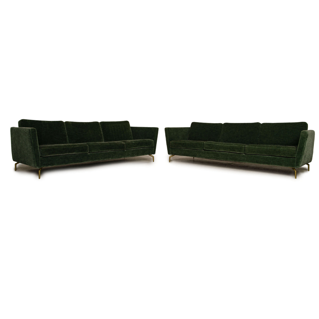 BoConcept Osaka Fabric Sofa Set Three Seater Green Sofa Couch