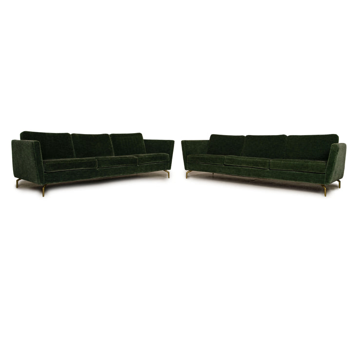 BoConcept Osaka Fabric Sofa Set Three Seater Green Sofa Couch
