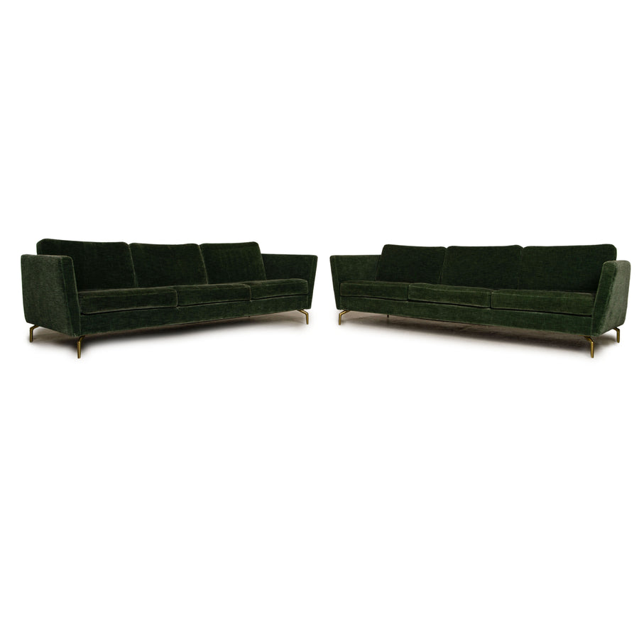 BoConcept Osaka Fabric Sofa Set Three Seater Green Sofa Couch