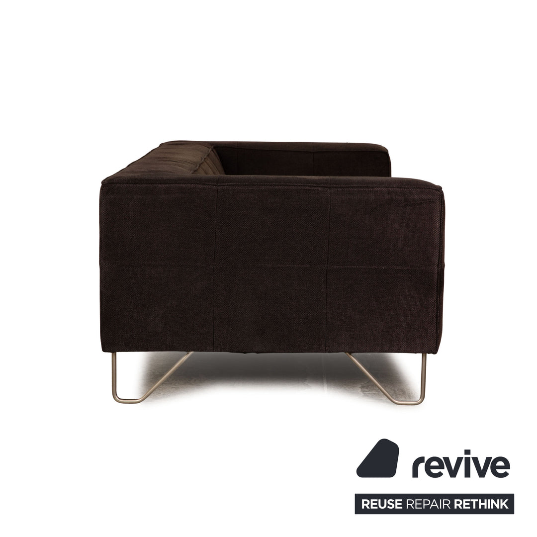 BoConcept Milos Stoff Dreisitzer Schwarz Sofa Couch