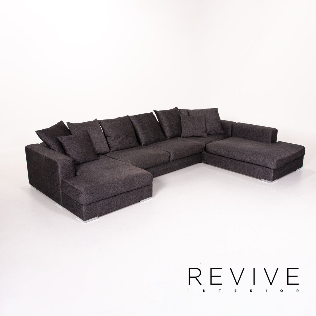BoConcept fabric corner sofa anthracite gray sofa couch #13864
