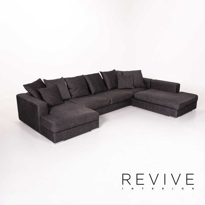 BoConcept fabric corner sofa anthracite gray sofa couch #13864