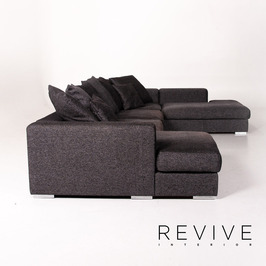 BoConcept fabric corner sofa anthracite gray sofa couch #13864