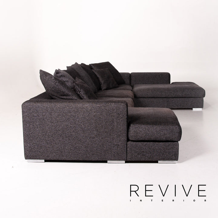 BoConcept fabric corner sofa anthracite gray sofa couch #13864