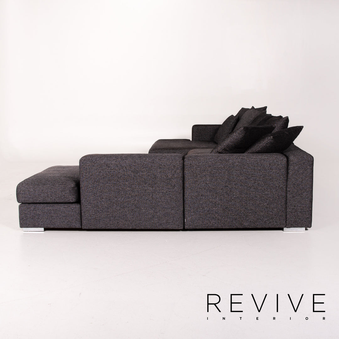 BoConcept fabric corner sofa anthracite gray sofa couch #13864