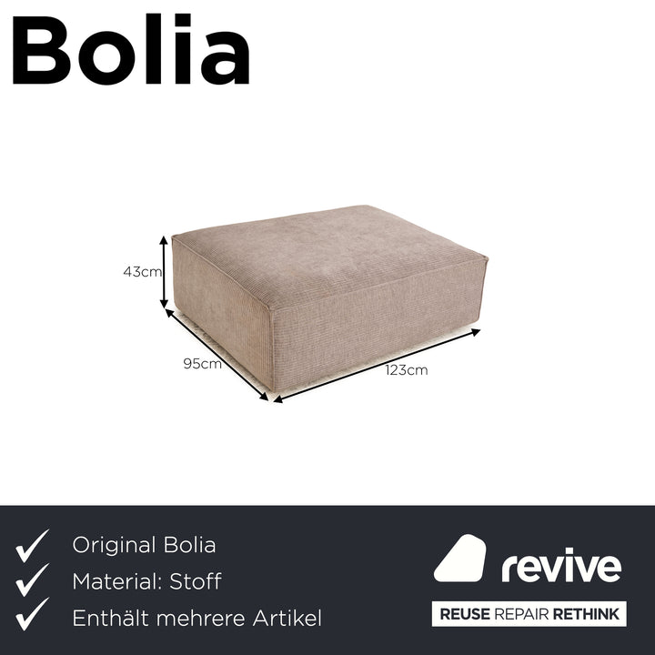 Bolia Cosima ensemble de canapés en tissu gris canapé d'angle tabouret canapé canapé