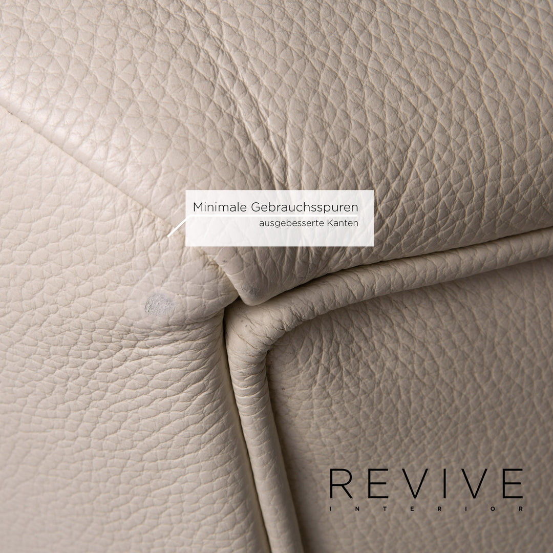 Bretz Cloud 7 Leder Ecksofa Creme Couch