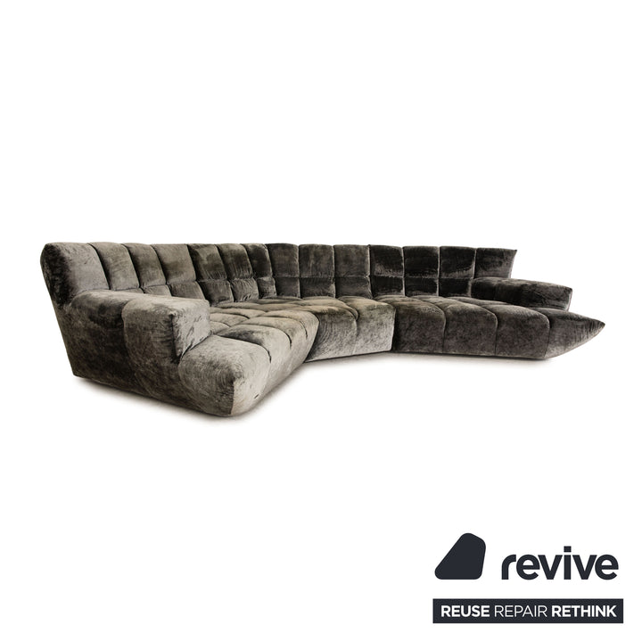 Canapé d'angle Bretz Cloud 7 en tissu gris