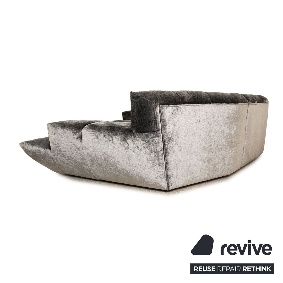 Canapé d'angle Bretz Cloud 7 en tissu gris
