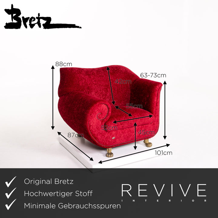 Bretz Gaudi Samt Stoff Sessel #13593
