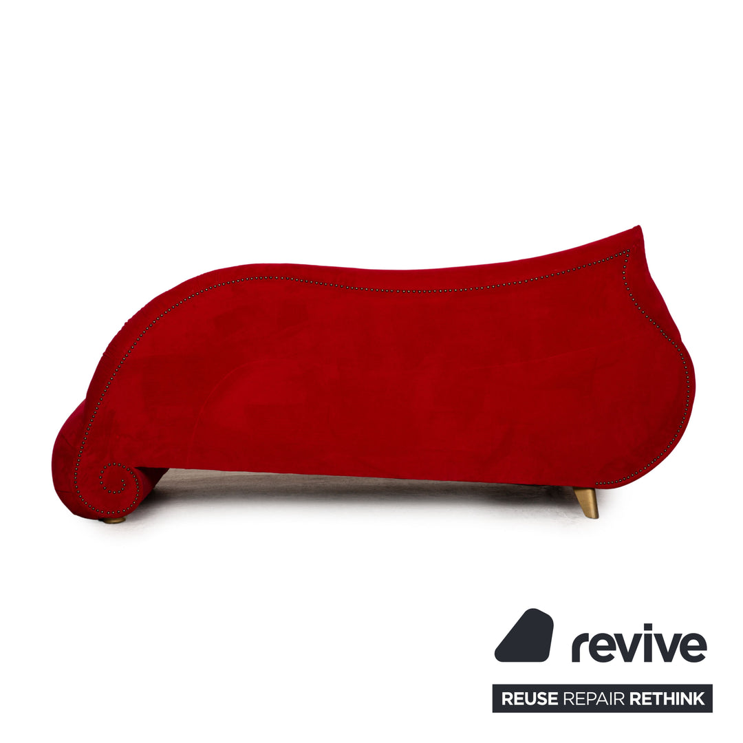 Bretz Gaudi Stoff Dreisitzer Rot Sofa Couch