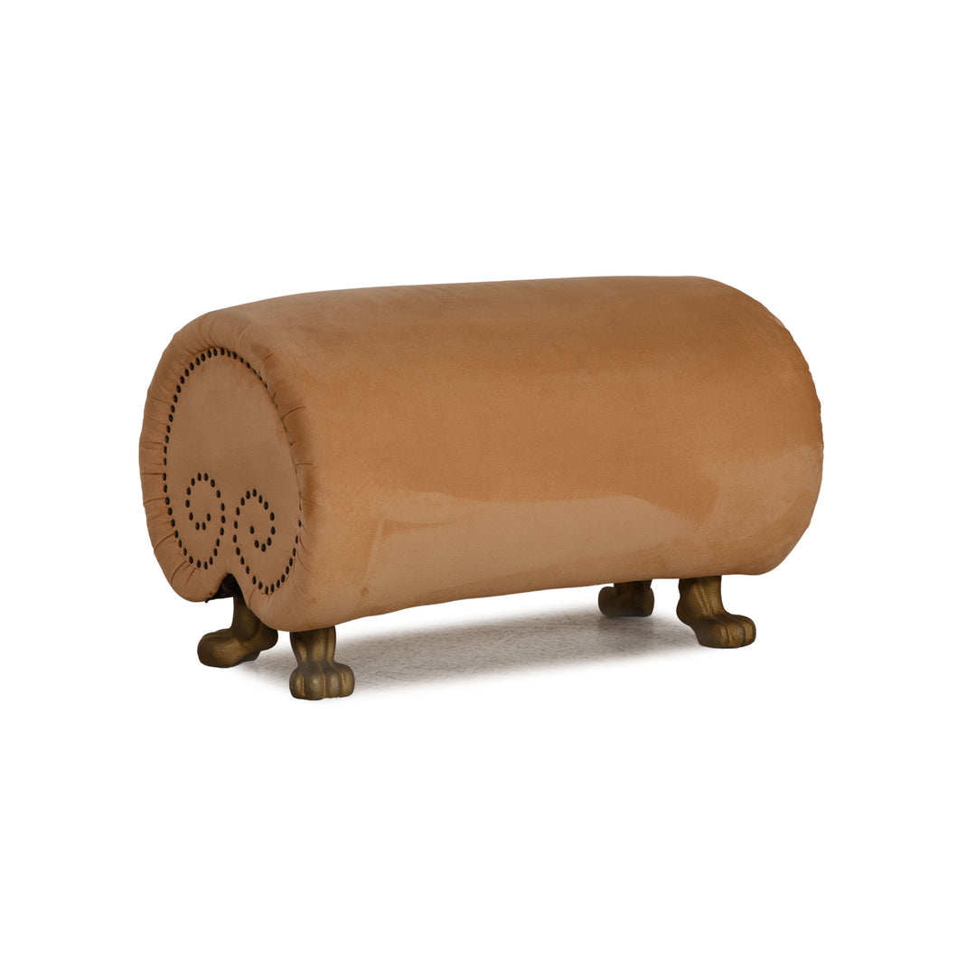 Bretz Gaudi Stoff Hocker Beige