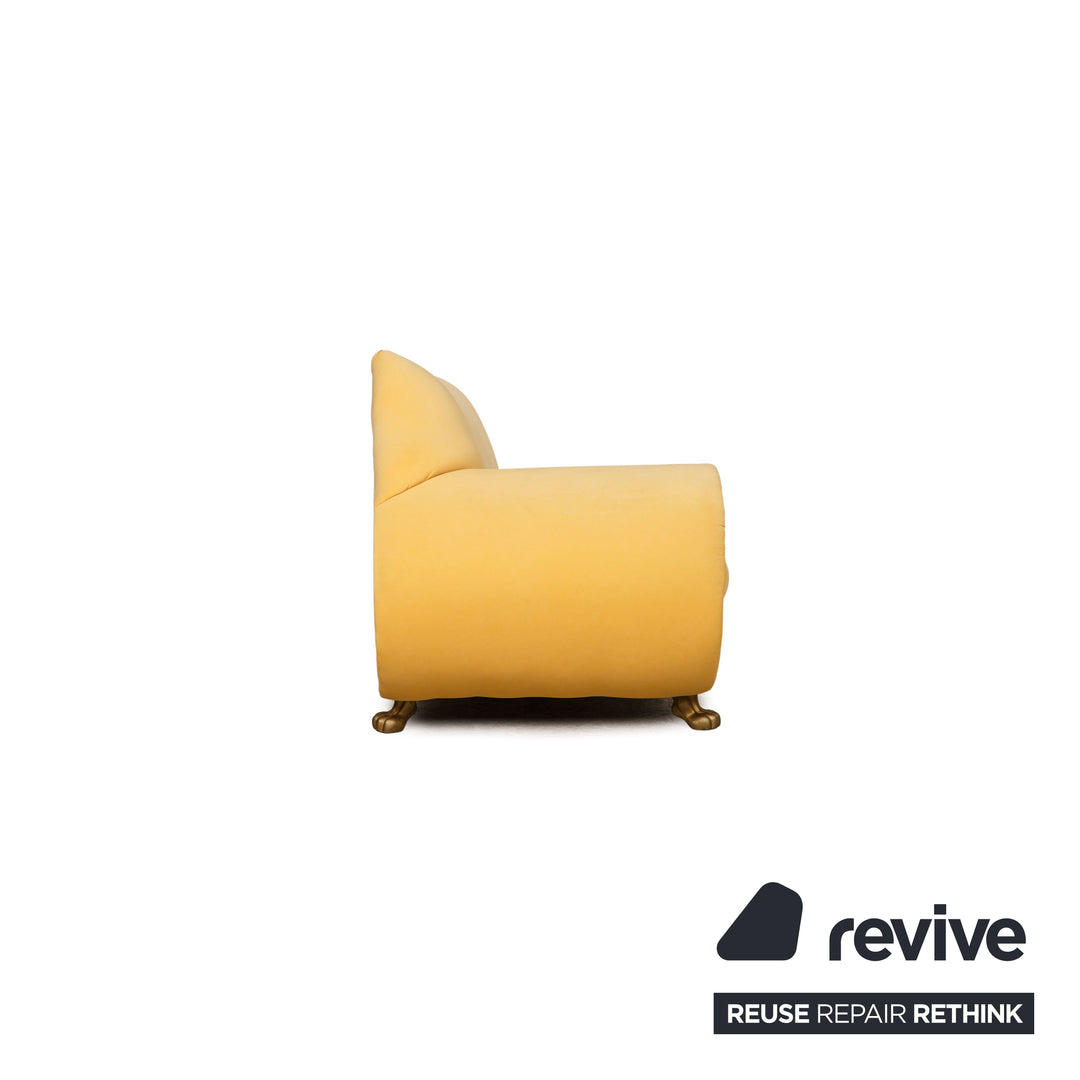 Bretz Gaudi Stoff Sofa Gelb Dreisitzer Couch