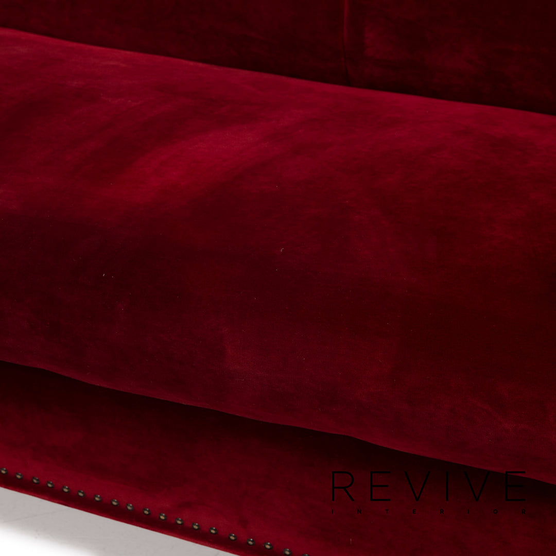 Bretz Gaudi Stoff Sofa Rot Ecksofa Samt
