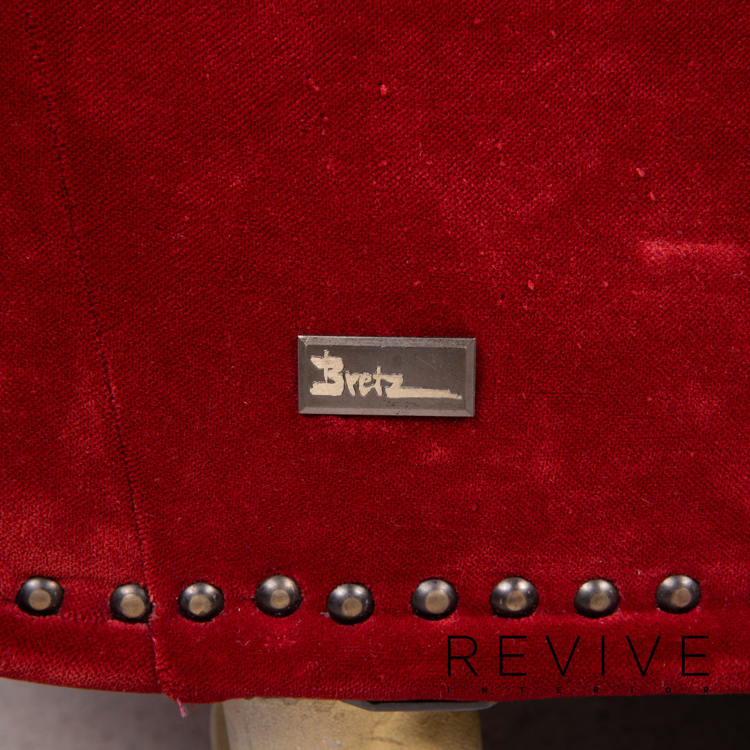 Bretz Gaudi Stoff Sofa Rot Ecksofa Samt