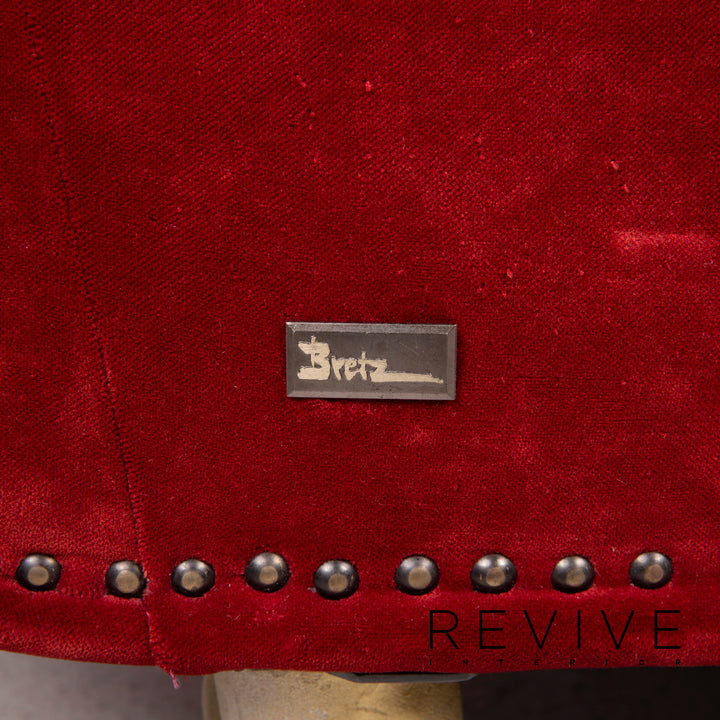 Bretz Gaudi Stoff Sofa Rot Ecksofa Samt