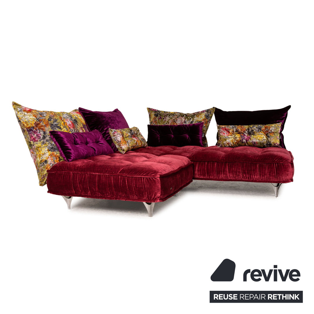 Bretz Ohlinda Samt Sofa Rot Ecksofa Couch