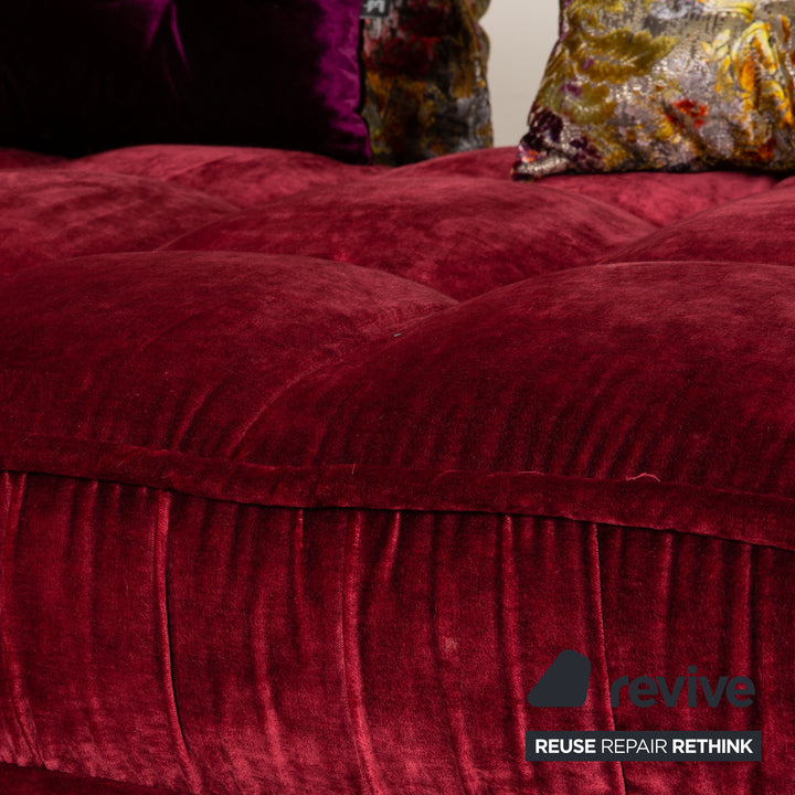 Bretz Ohlinda Samt Sofa Rot Ecksofa Couch