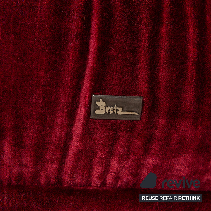 Bretz Ohlinda Samt Sofa Rot Ecksofa Couch
