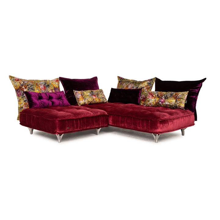 Bretz Ohlinda Samt Sofa Rot Ecksofa Couch