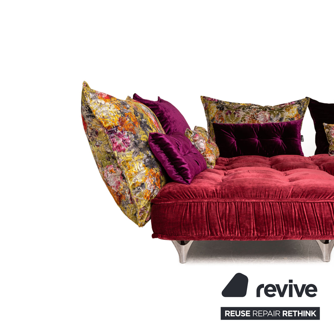 Bretz Ohlinda Samt Sofa Rot Ecksofa Couch